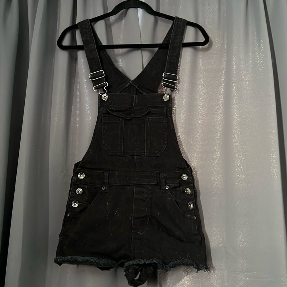 Black Overall Shorts
